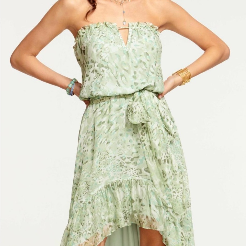 New Ramy Brook Printed Neve Strapless Maxi Dress Julep - Picture 2 of 9